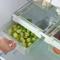 Kitchen Storage Box Fruit Vegetable Preservation Organizer Transparent Egg Container Under-shelf Refrigerator Drawer