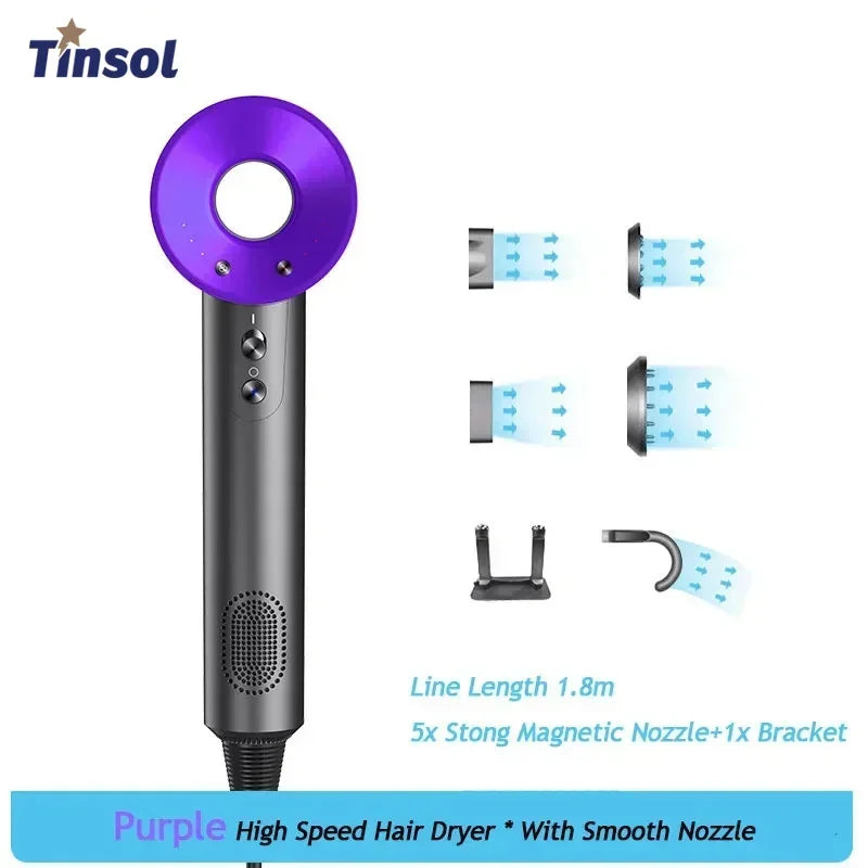 Professional negative ion hair dryer, high-speed constant temperature bladeless hair dryer home negative ion hair dryer
