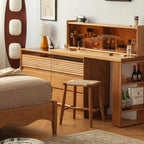 Solid wood dresser chest integrated removable cream wind bedroom bedside makeup table storage cabinet
