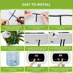 Garden Irrigation Controller with Timed Automatic Watering Device Built-in 1800mAh Battery Plant Watering System USB Charging