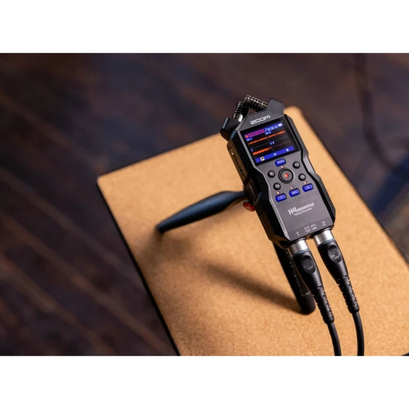 Zoom H4essential 4 Track 32-bit float Handy Recorder with Dual A/D Converters and 130 dB SPL XY Mic for Interviews and Podcasts