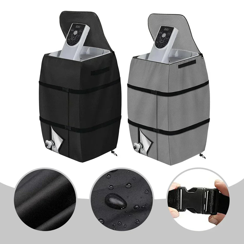 43x38x54cm Inflatable Spa Water Heater Pump Cover Black/Grey Heavy Duty Weatherproof Water Resistant Cover For Hot-Tub