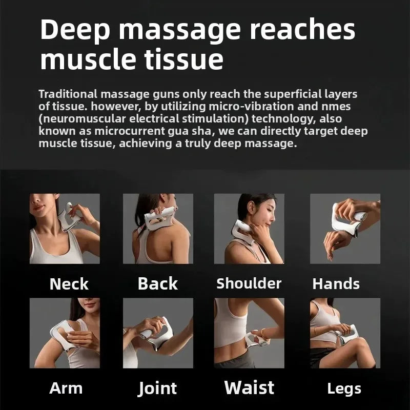 Electric Fascia Gun Muscle Stimulation Deep Tissue Percussion Massager for Muscle Pain Relief
