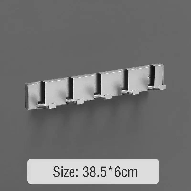 Foldable Coat Rack Wall Hanger Shelves Steel Shelf Behind Door Hooks Clothes Organizer Towel Rack Key Storage Bathroom Furniture