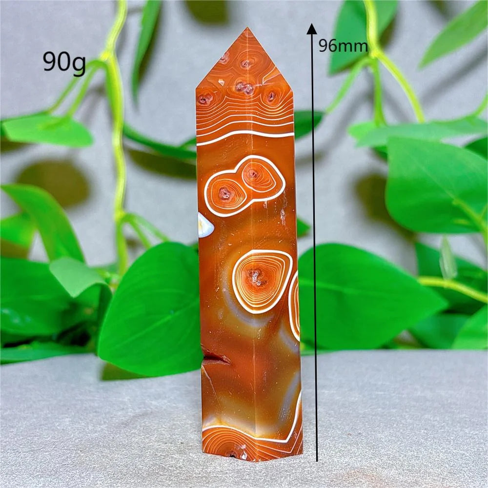 Carnelian Tower Crystal Natural Stone Quartz Home Decoration Minerals Reiki Craft Gifts Energy Healing Meditation Spiritual Love