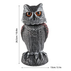 Garden Plastic Shake Head Owl Decor Lifelike Fake Owl Model Ornament for Outdoor Garden Decoration