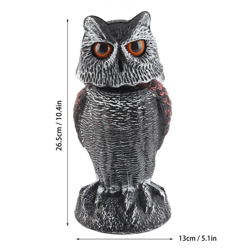 Garden Plastic Shake Head Owl Decor Lifelike Fake Owl Model Ornament for Outdoor Garden Decoration