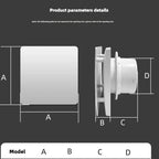 4/6 inch 220V Home Bathroom Kitchen Bedroom Toilet Low Noise Ventilato