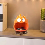 Cute Key Tray Flame Entryway Candy Dish Creative Key Holder Bowl Decorative Key Tray Novelty Desk Figurines Table Ornament
