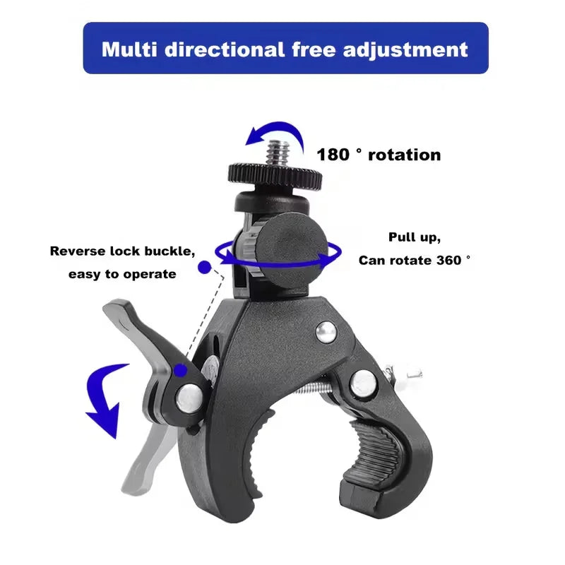 2/4pcs Microphone Crab Clamp Mount for Mic Stand&Drum Rim, Adjustment 5/8 to 3/8 Thread Mic Clip, Drum Mic Clip Holder