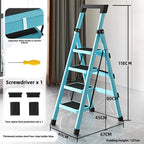 Home ladder stool folding zigzag ladder anti slip pedal ladder indoor