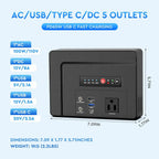 100W Solar Generator with Solar Panel 30W, 97Wh Portable Power Station Fast Charging Power Bank with Solar Charger for Camping