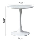 White Tulip Dining Table Balcony Rental Household Small Round Table Tea Table Bedroom Bedside Modern