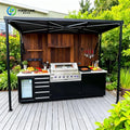 Customized Portable Outdoor Kitchen Prefab Cooking Station With Complete Grill Sink And Fridge For Outdoor Camping And Shop Use