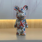 28cm Building Block Bear Statue DIY Creative Animal Sculpture Art Decor Unique Gift for Collectors  Kids Cool Desk Display Model