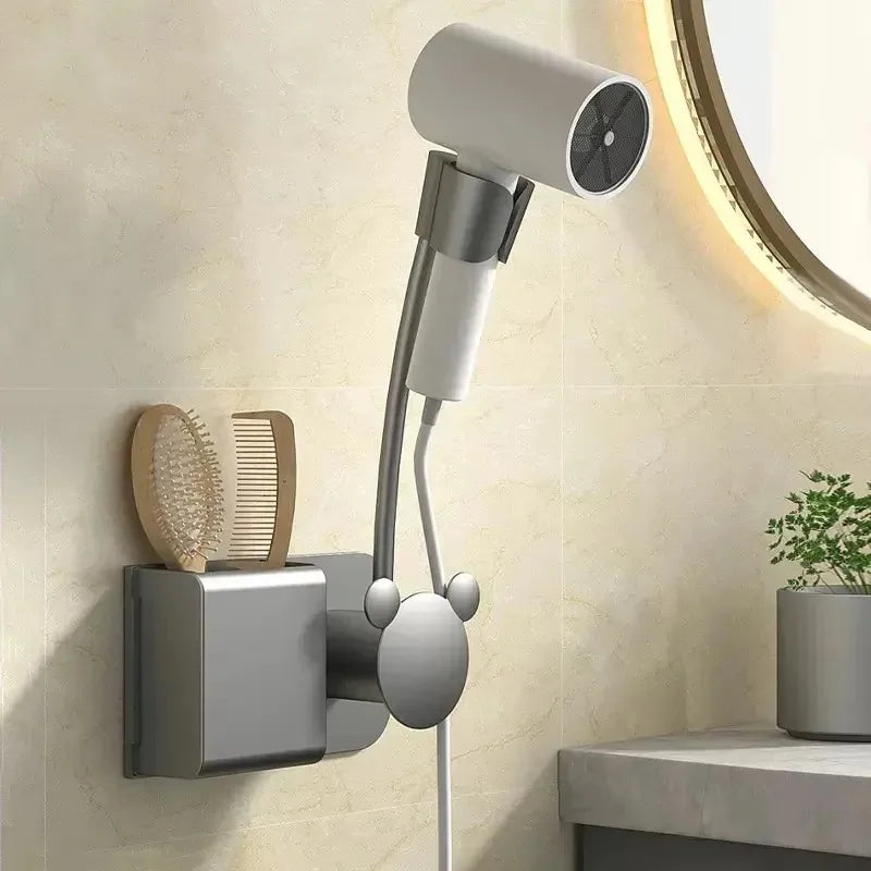 Hands-Free Wall Mount Hair Dryer Holder