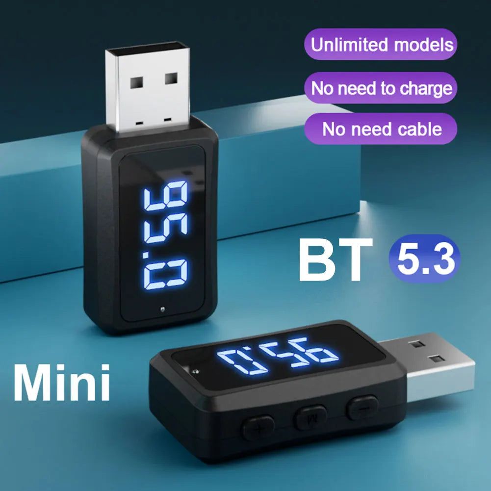 FM02 Mini USB Power Car Kit Handsfree Call USB Wireless Receiver Transmitter Dongle Bluetooth-Compatible Auto Accessories