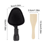 4PCS Raclette Pan with Non-Stick Coating with Insulated Handle and 4 Shovel Portable Cooking Tray for Melted Cheese Omelette