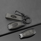 Leather Car Key Case Full Cover for Ford Focus 3 4 ST Mondeo MK3 MK4 Fiesta Fusion Kuga 2013 2014 2015 2017 Keychain Accessories