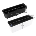 Plastic Self-Watering Flowerpot Lazy Desktop Rectangular Square Plant Flower Pot with Water Level Indicator for Office Garden
