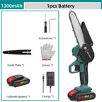 Geevorks 6 Inch Chain Saw Cordless Handheld Pruning Chainsaw Woodworking Electric Saw Cutting Power Tools