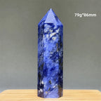 Blue Veins Stone Obelisk Natural Mineral Quartz Home Feng Shui Decorative Gift Reiki Treat Witchcraft Magic Wand