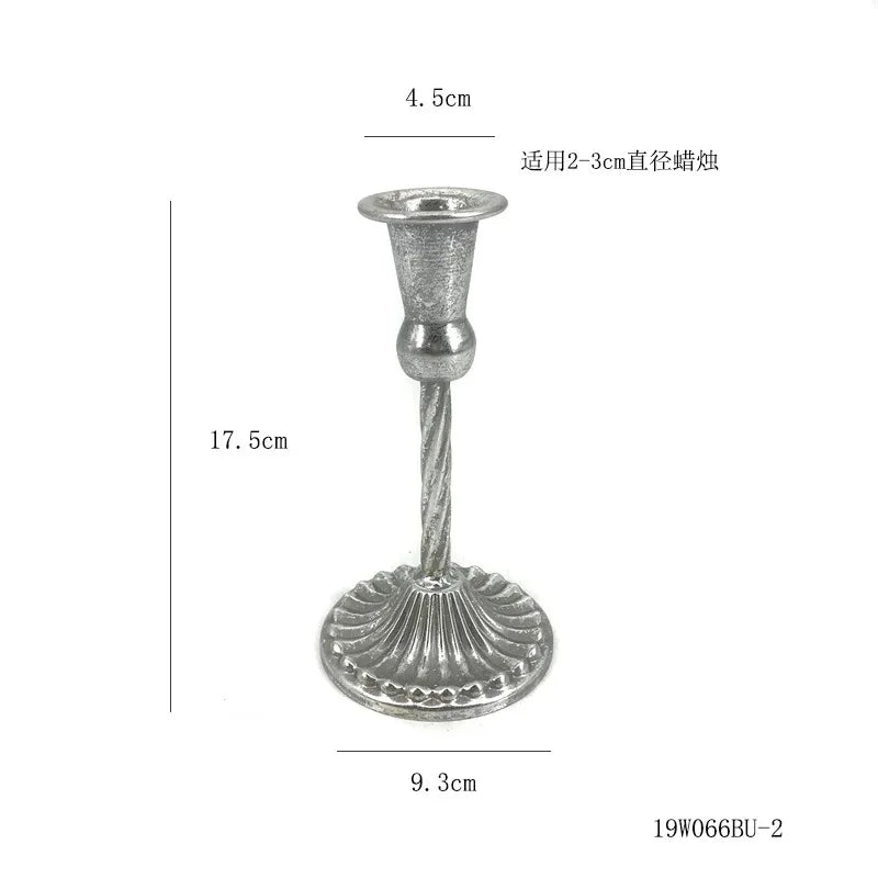 Single Headed Metal Candlestick Romantic Wedding Decorations Iron Art Candle Holders Living Room Candlelight Dinner Decoration
