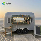 2025 Chinese Mobile Fast Kitchen With Full Equipments Street Cart Stainless Steel Food Truck Coffee For Sale Usa