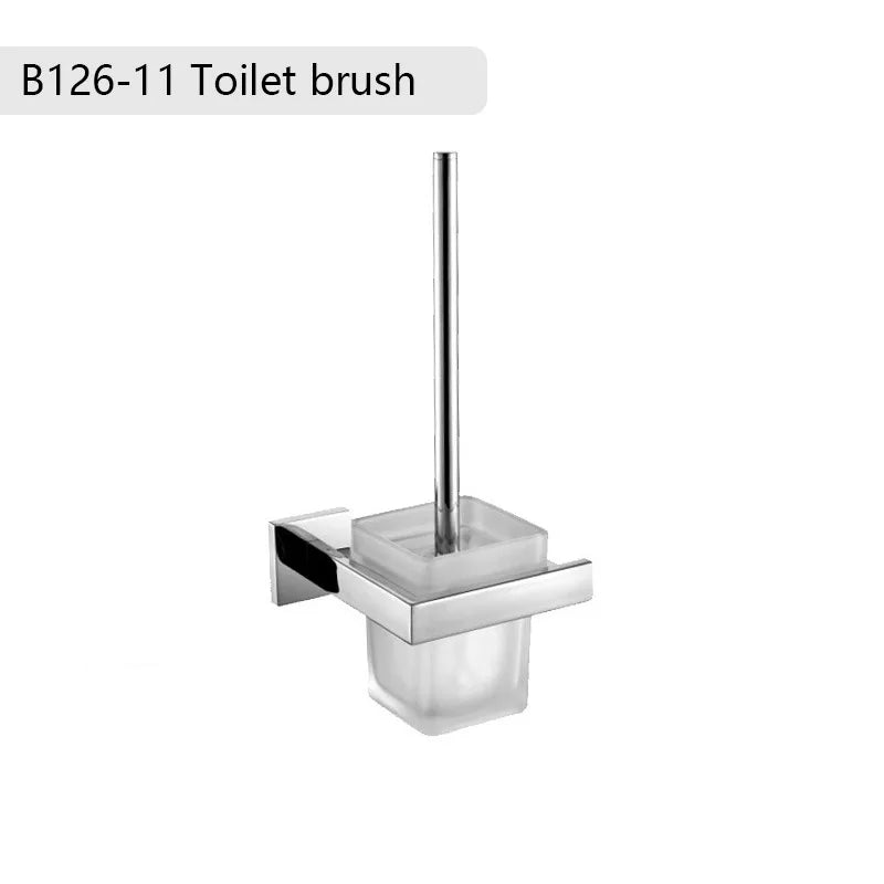 Chrome Polished Bathroom Hardware Mirror Chrome Polished Towel Rack Toilet Paper Holder Towel Bar Hook Bathroom Accessories