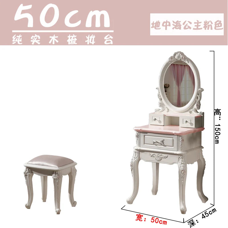Indoor furniture Dresser Small 40/45/50/60cm Home Girls Bedroom Mini Narrow European Princess Powder Makeup Table