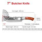 Kitchen Chef Utility Knive Stainless Steel Forged Slaughter Knife Chop Bone Vegetables Butcher Knife Cleaver Knife with Cover