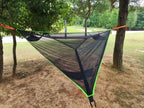 Portable Triangle Hammock 4Mx4Mx4M Multi Person Aerial Mat Convenient Outdoor Camping Sleep Hammock Portable Hanging Bed
