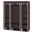 69" Portable Clothes Closet Wardrobe Storage Organizer with Non-Woven Fabric  Quick and Easy to Assemble  Extra Strong