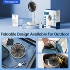 7200mAh outdoor fan with remote control aluminum alloy folding fan por