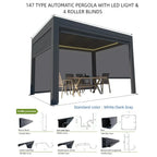 Premium Motorized Aluminum Pergola with Privacy Folding Screens and Glass Wall Enclosures – Outdoor Garden or Patio Shad