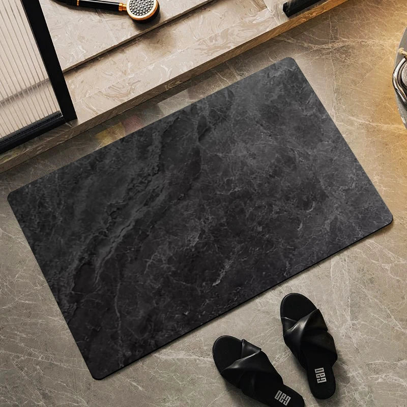 Modern Bathroom Mat Diatomite Bath Mats Non-slip Bathtub Side Rugs Marble Pattern Shower Rug Super Absorbent Carpet Home Decor