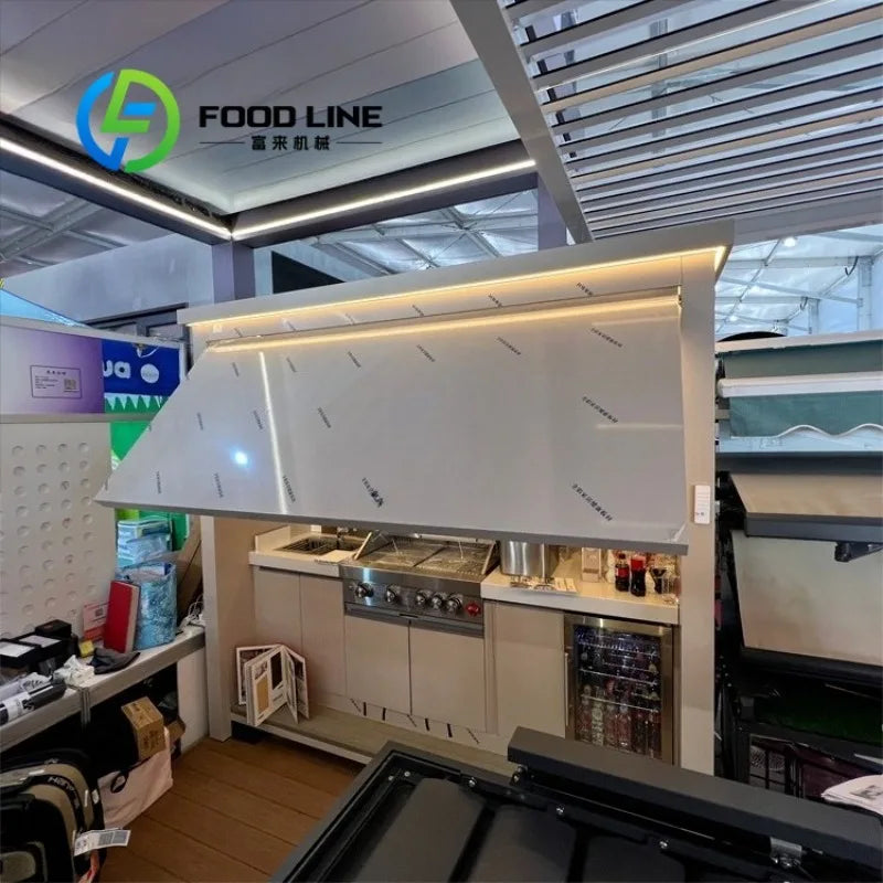 Outdoor Kitchen Factory Hot-selling Electric Smart Module Garden Cabinet Integrated Aluminum Alloy Kitchen Cabinet Set customize