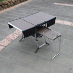 Camp Aluminum Kitchen and Rv Kitchen  Bulin C550 Outdoor  Equipped Picnic Table Folding Camping Stove Camping Mobile Kitchen