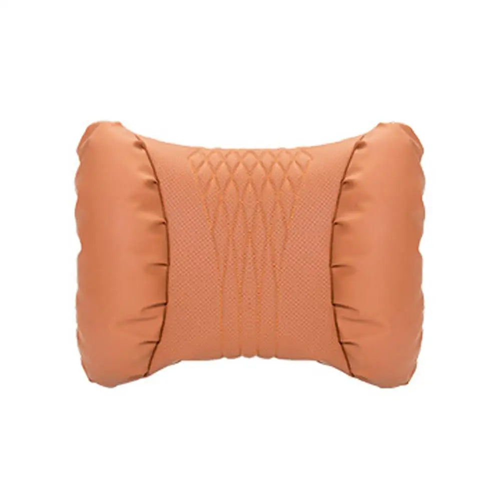 Summer Car Headrest Lumbar Nappa Leather Support Pillow Set Soft Comfortable Breathable Car Neck Pillows Car Seat Accessories