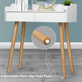White Makeup Vanity Set with Mirror 2 Drawers Dressing Table for Bedroom