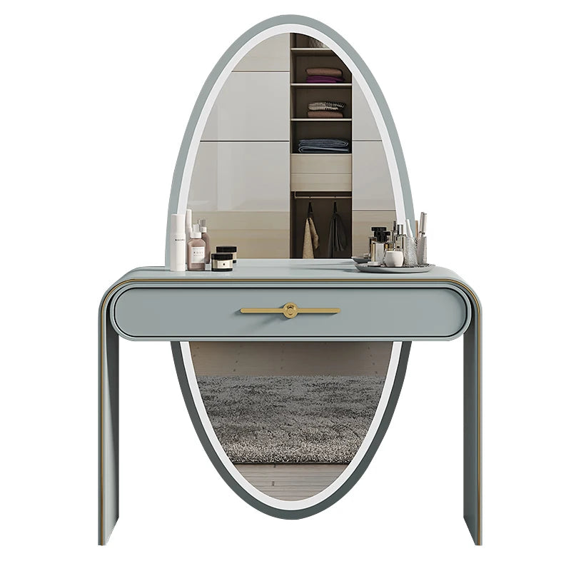Solid wood dresser, storage cabinet, integrated bedroom, small dressing table, high-end dressing table