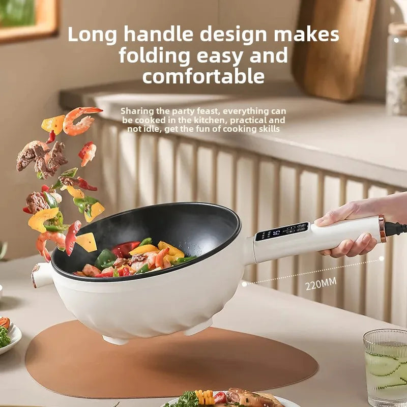 Large Capacity Multi-Functional Electrical Wok Cooker Stainless Steel Integrated Electrical Heating Pot Direct Manufacturer Sale