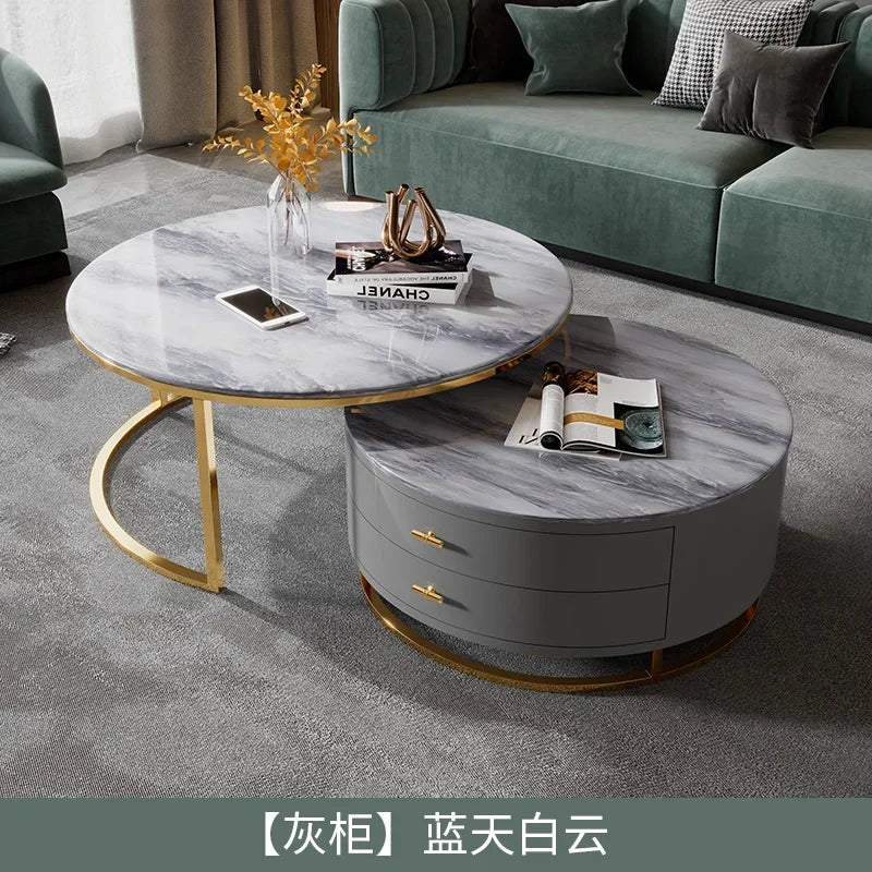 Design Nordic Coffee Tables Modern Storage Luxury Simple Aesthetic Coffee Tables Unique Marble Mesa Centro Living Room Furniture
