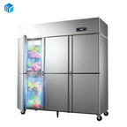Kitchen 6 Doors Upright Freezer Refrigerator Restaurant 1465L Vertical Cooler Refrigerator Fridge