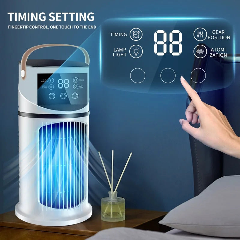 Portable Air Cooler Fan Humidifier with 1 9 Adjustable Wind Speed 1 8