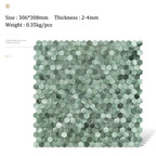 Luxury Metal Stainless Steel Wall Mosaic 3D Bathroom Mosaic Tile Aluminum Hexagon Mosaic Background Wall Sticker Self-adhesive