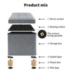 Folding Storage Trunk Footrest Stool Cube Bench Square Folding Stool Polyester Stool Storage Boxes for Bedroom Entrance Store