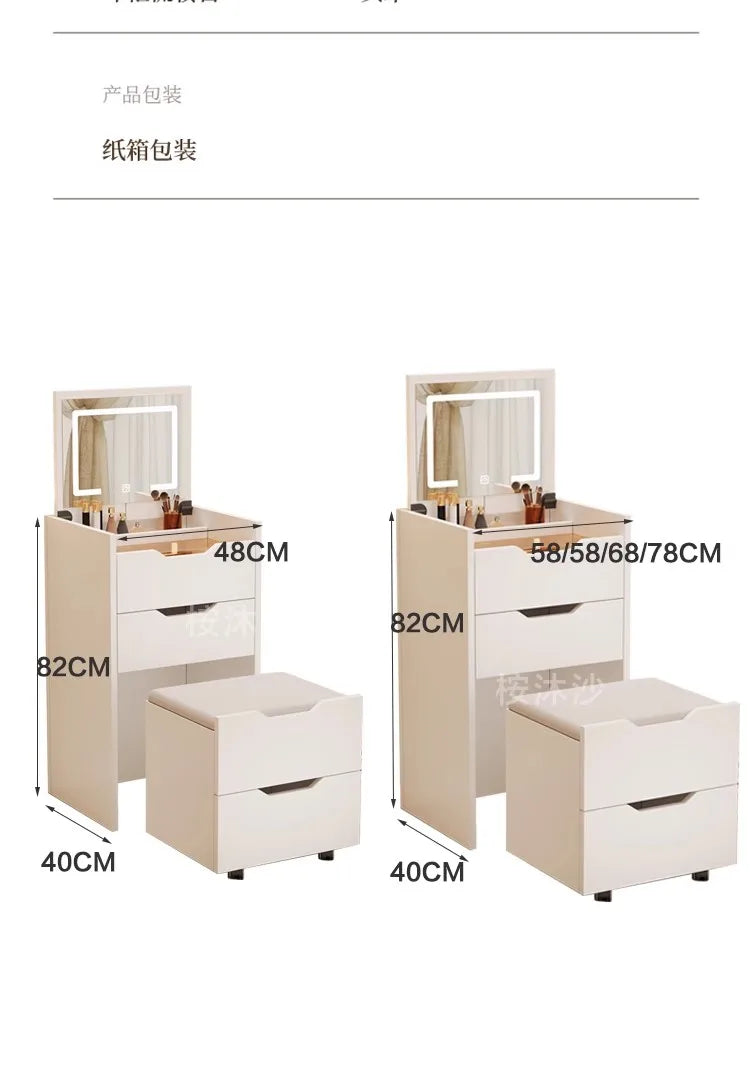 Modern Nordic Vanity Table Drawers Storage Trendy Organizer Vanity Table With Mirror Bedroom Coiffeuse De Chambre Furniture