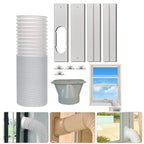 Air Conditioner Exhaust Hose Vent Kit Mobile Air Conditioning Parts Window Kit Slide Plate Tube Connector Wind Shield Adaptor