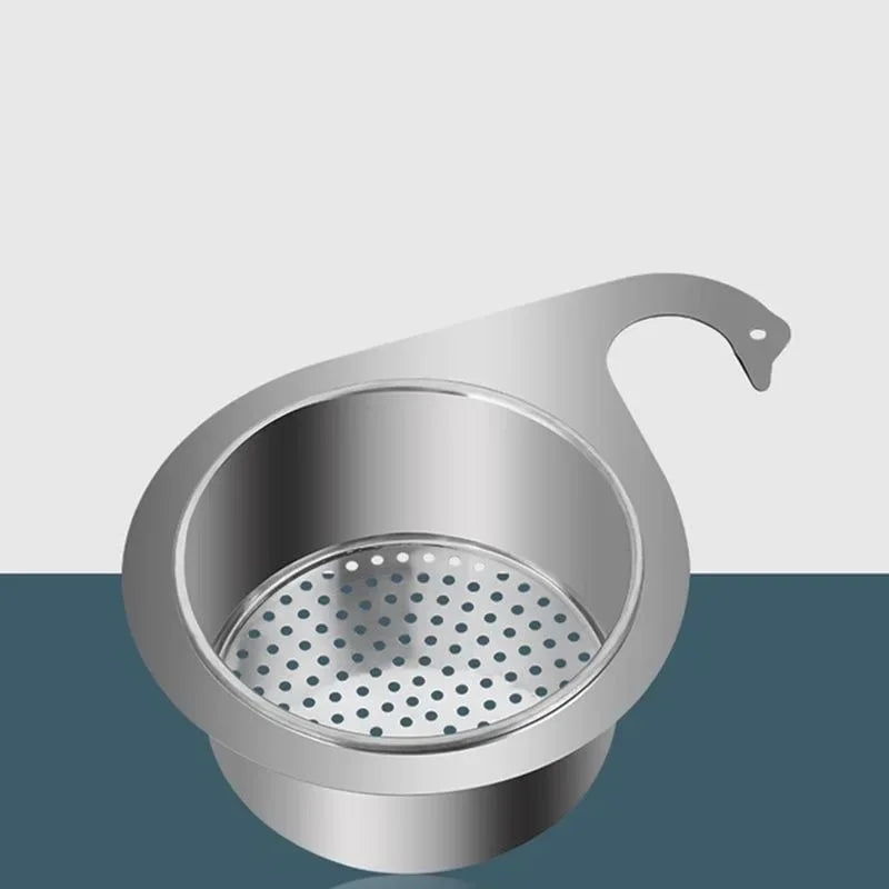 1-10PCS Swan Drainage Blue Stainless Steel Sink Filter Basket Kitchenware Storage Basket Hanging Drainage Rack Sink Organiser